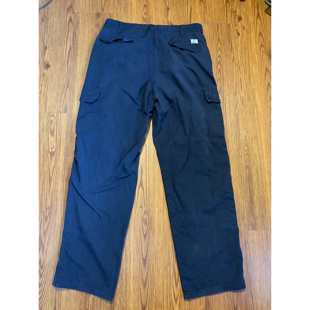 Tyndale Mens Navy Blue Flame Resistant FR Cargo Work Pants 38x31